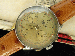 Charles Nicholet Tramelan chronograph boxed 1940 | Vintage Watches